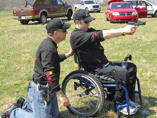 Trevor Baucom Shooting From Wheelchair