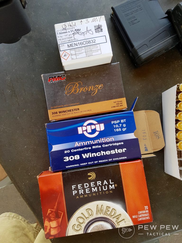 Several .308 Rounds for Testing