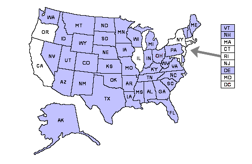 North Dakota Reciprocity Map
