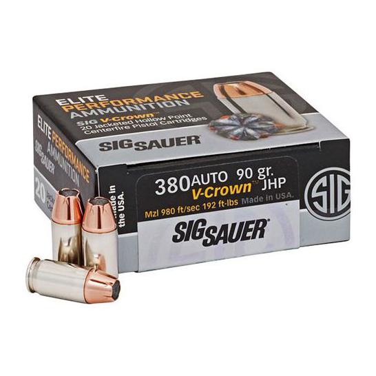 Sig Sauer V-Crown 90gr JHP .380 ACP