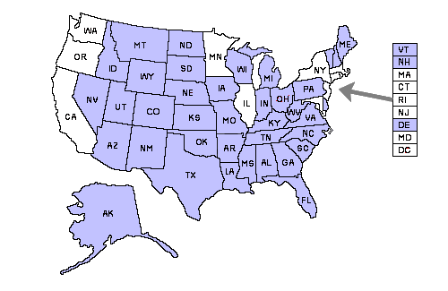 Tennessee reciprocity map
