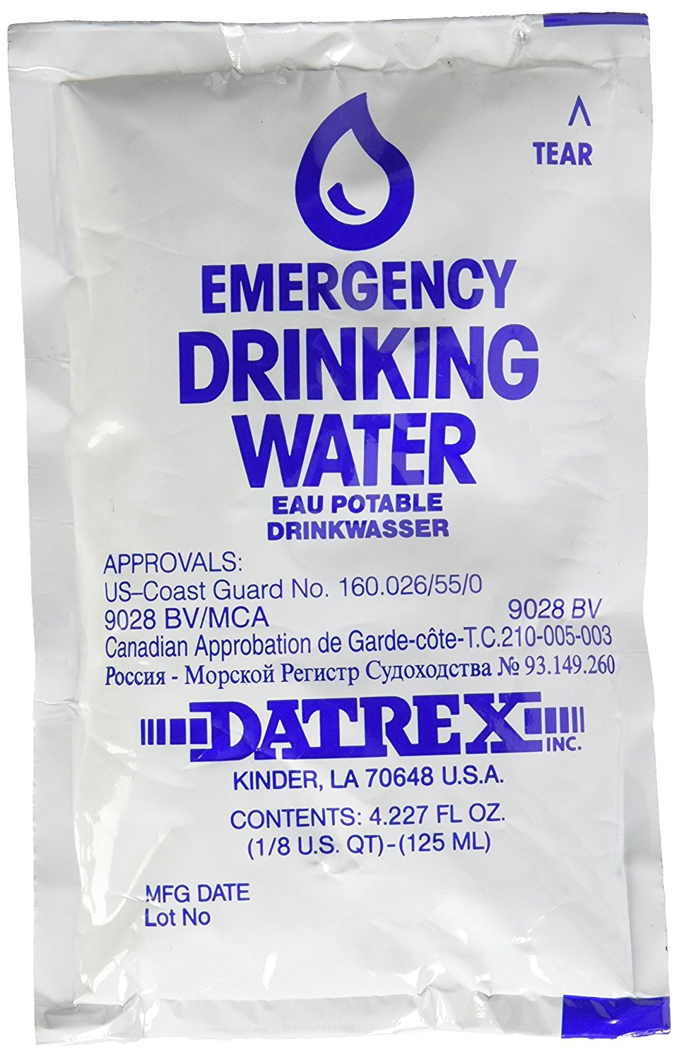 Emergency Water Pouch (64 Pack)