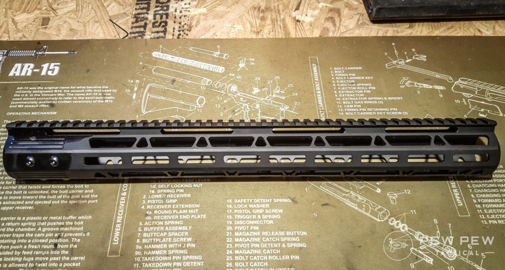 A typical inexpensive handguard that are a good choice for a recreational rifle.