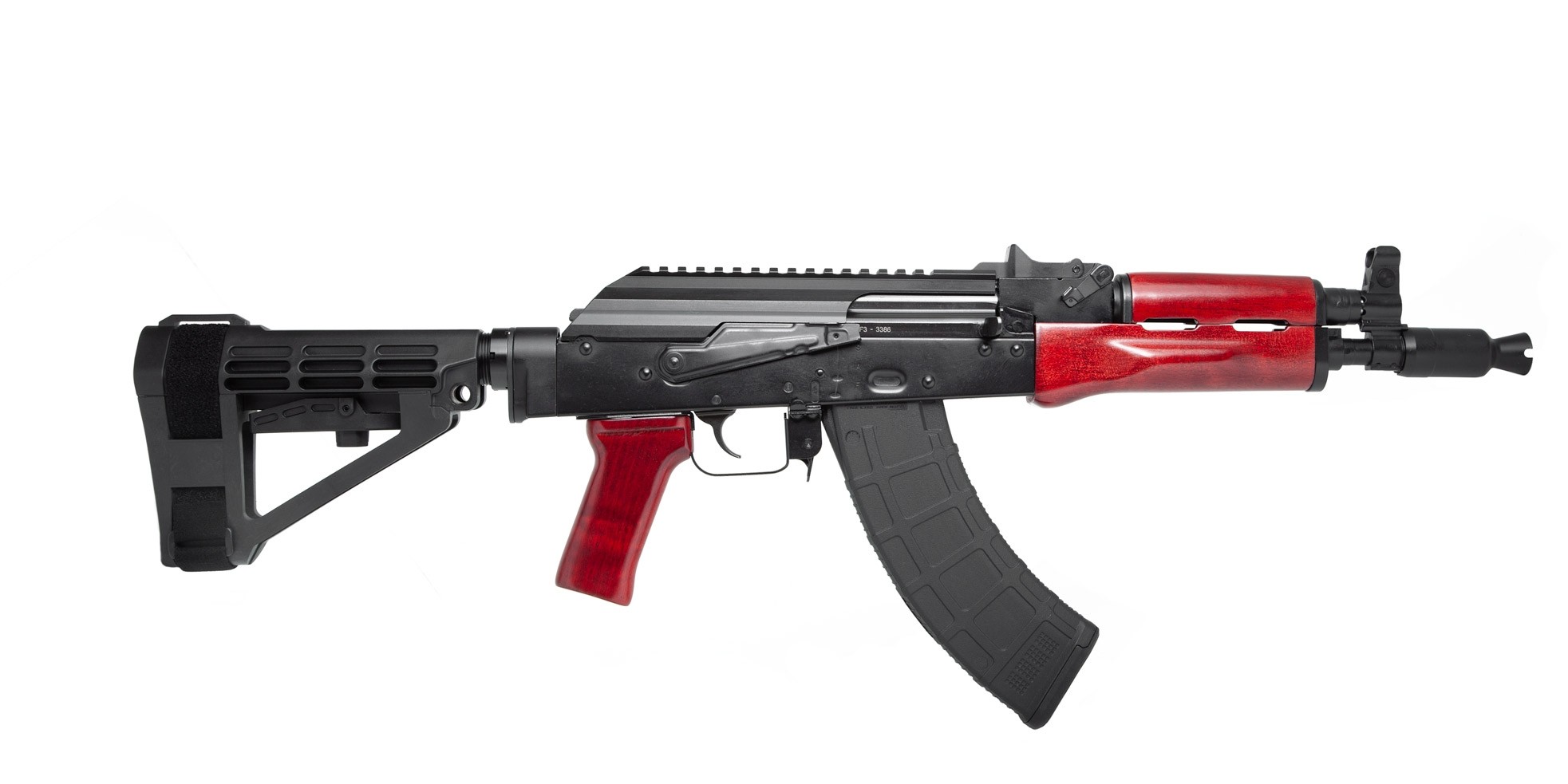 PSA AK-P Red Wood SBA4 Pistol