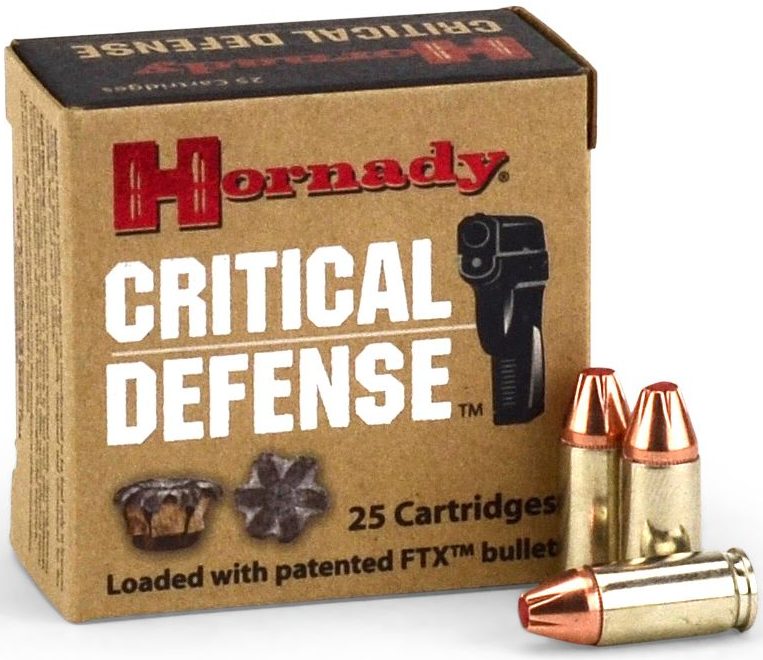 Hornady Critical Defense 9mm Ammo 115gr JHP
