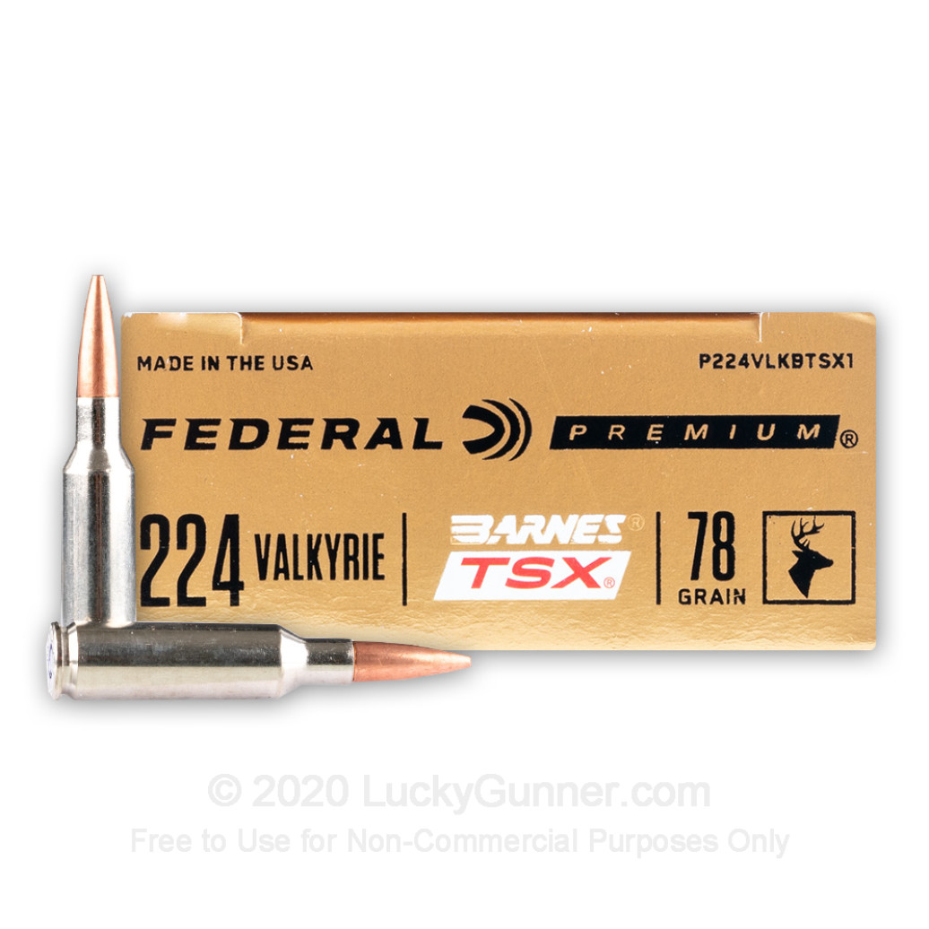 Federal Premium 78 Grain Barnes TSX 224 Valkyrie