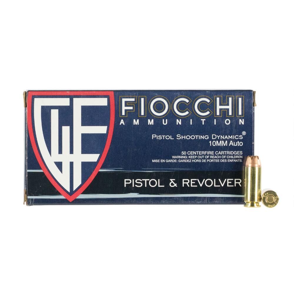Fiocchi Pistol Shooting Dynamics 10mm Auto180 GR JHP, 50 rounds