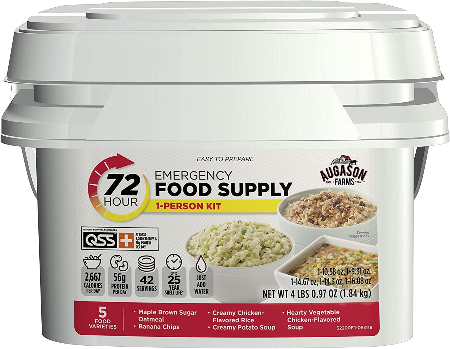 Augason Farms 72-Hour 1-Person Emergency Food Supply Kit