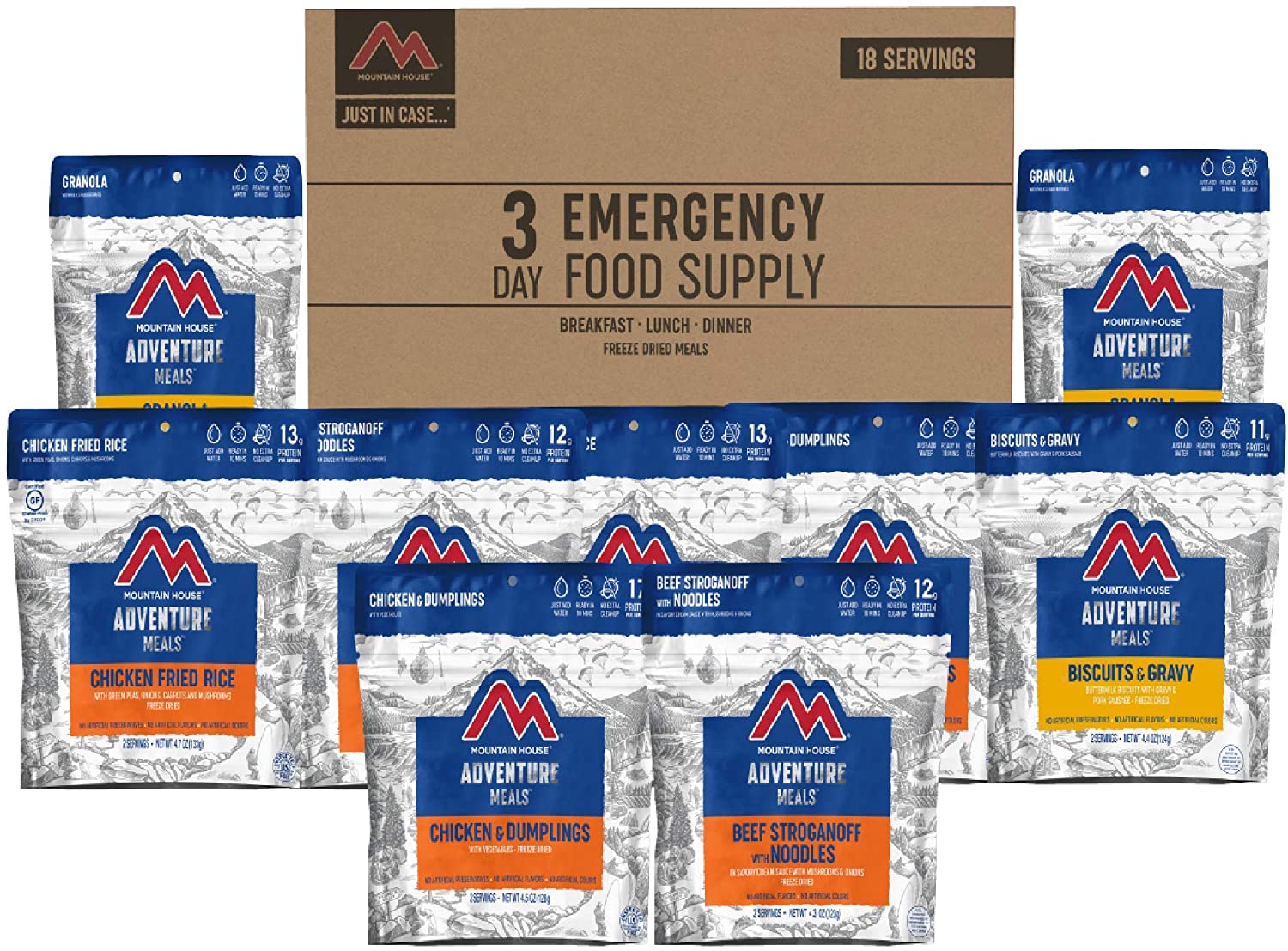 Mountain House Adventure Meals, 3-Day Food Supply
