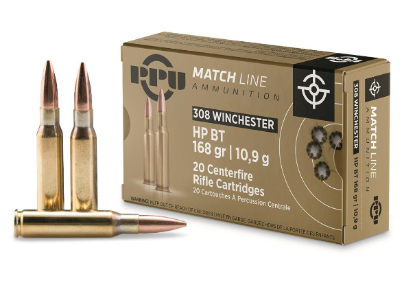 PPU Match .308 Win 168gr HPBT