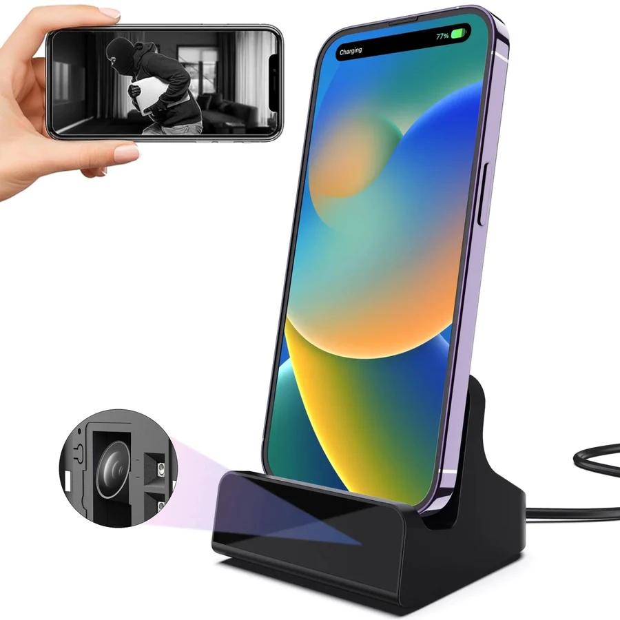 SpyWfi iPhone Dock Charger Camera